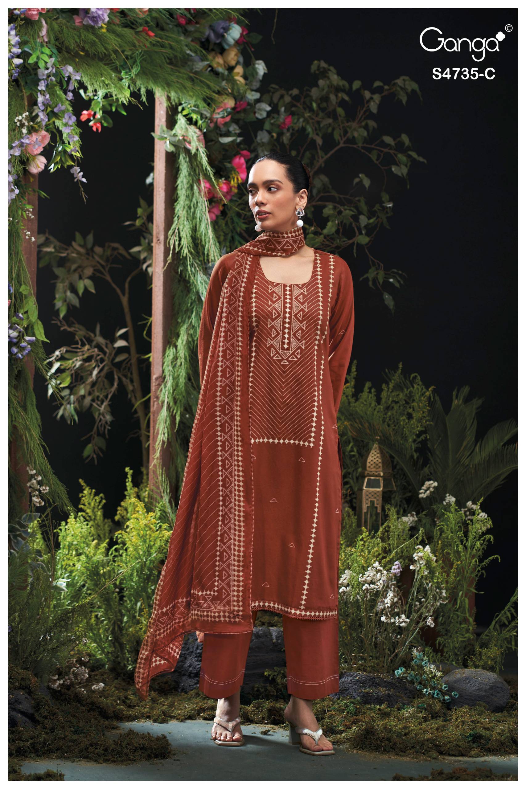 KIYANSHI 4735 SERIES BY GANGA FASHION Beautiful Colourful COTTON SATIN Dresses At Wholesale Price
